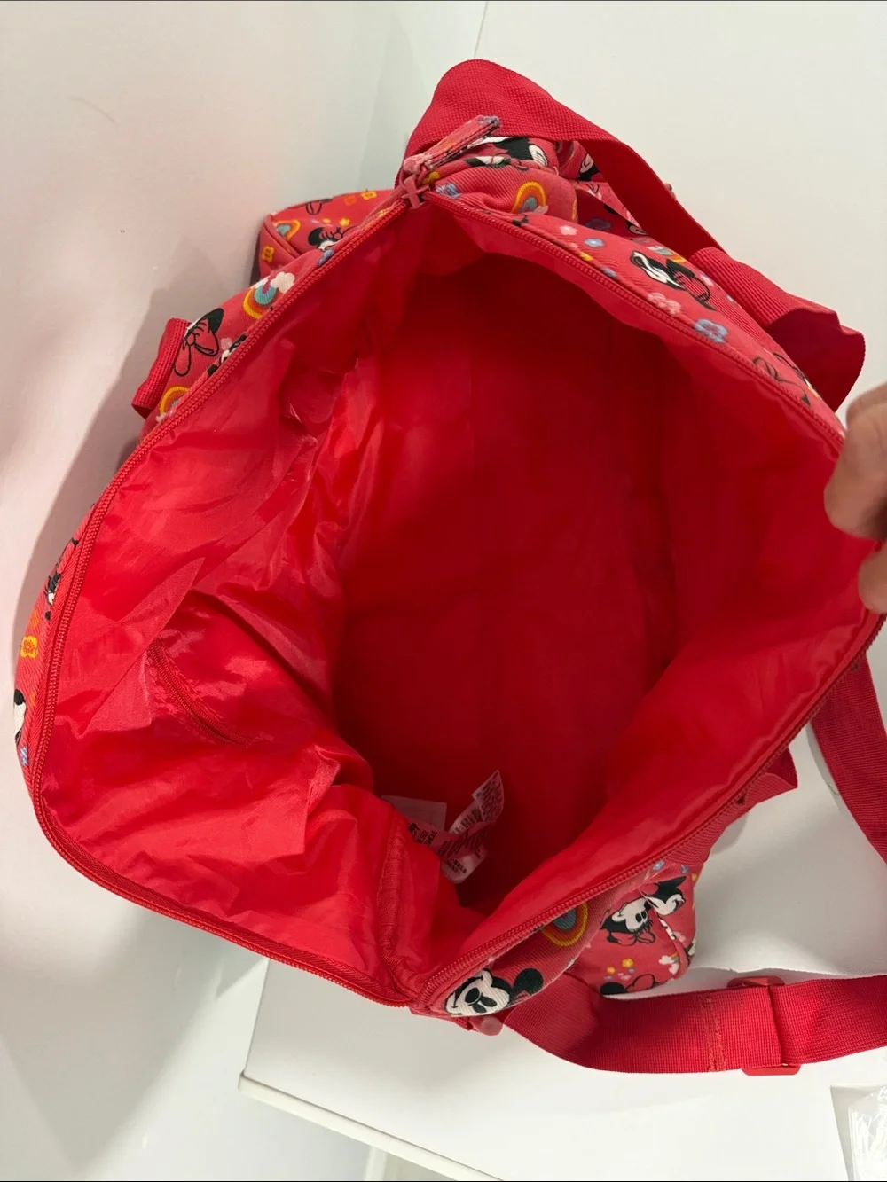Disney Red Minnie Mouse Printed Kids Duffle Bag